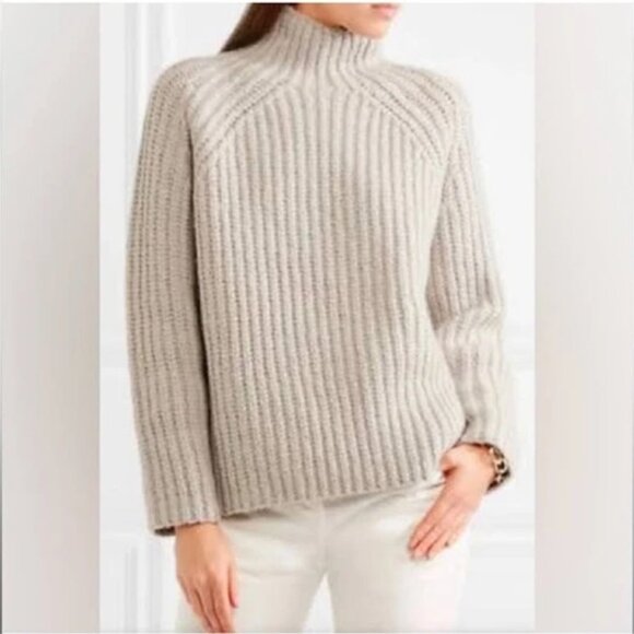 Theory Rifonia Chunky Knit Mock Neck Sweater Size S Wool/Silk/Cashmere Scandi - Picture 1 of 9